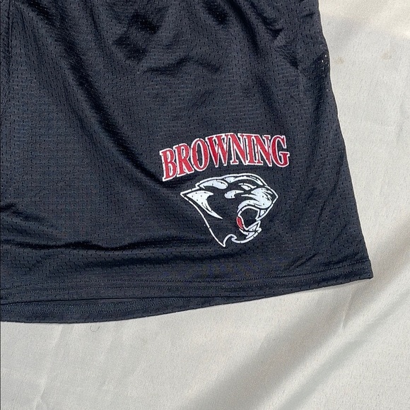 RUSSELL Graphic Browning Black Athletic Shorts - Picture 3 of 8